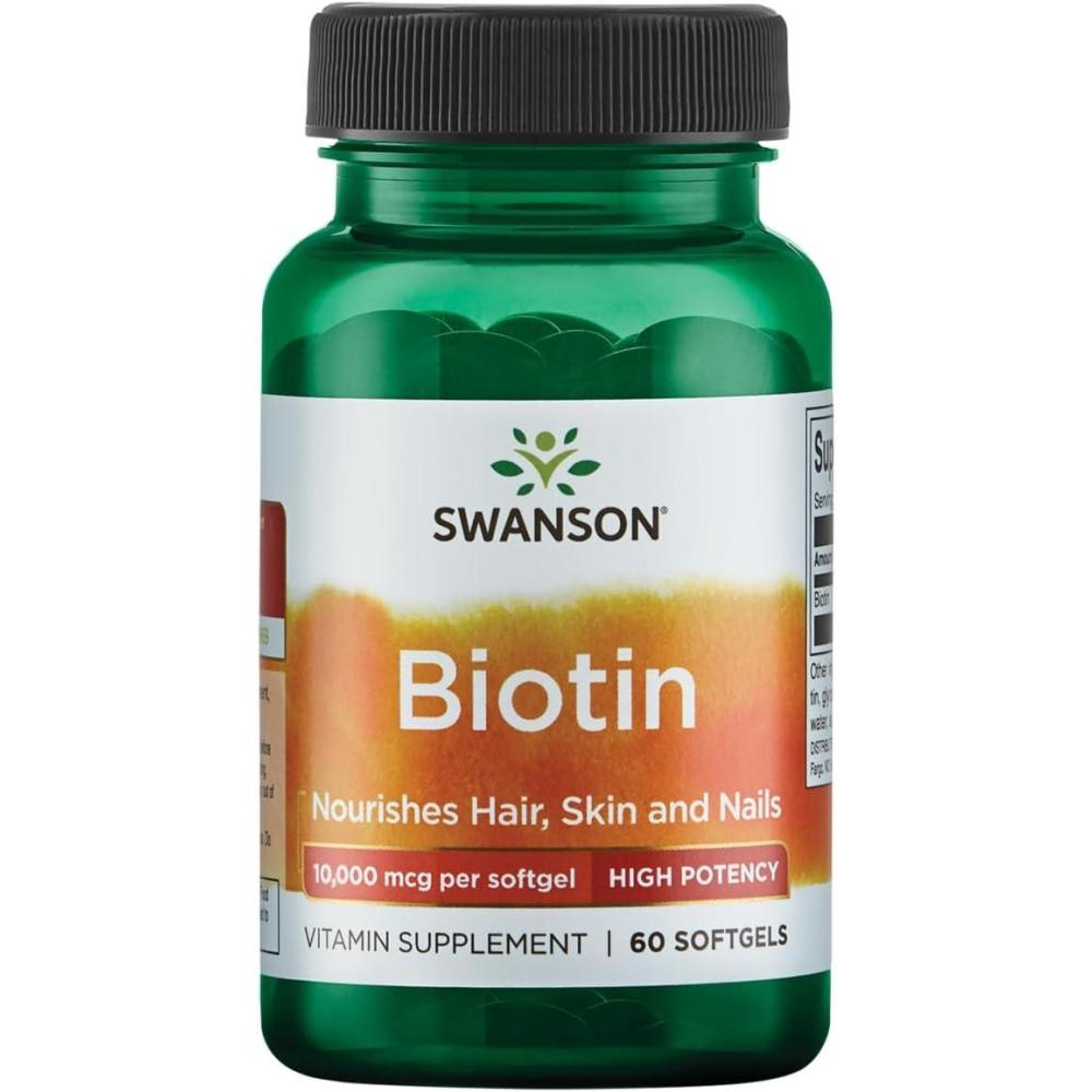 imageSwanson Super Strength Biotin Vitamin 10000 mcg 60 Sgels60 Count Pack of 1
