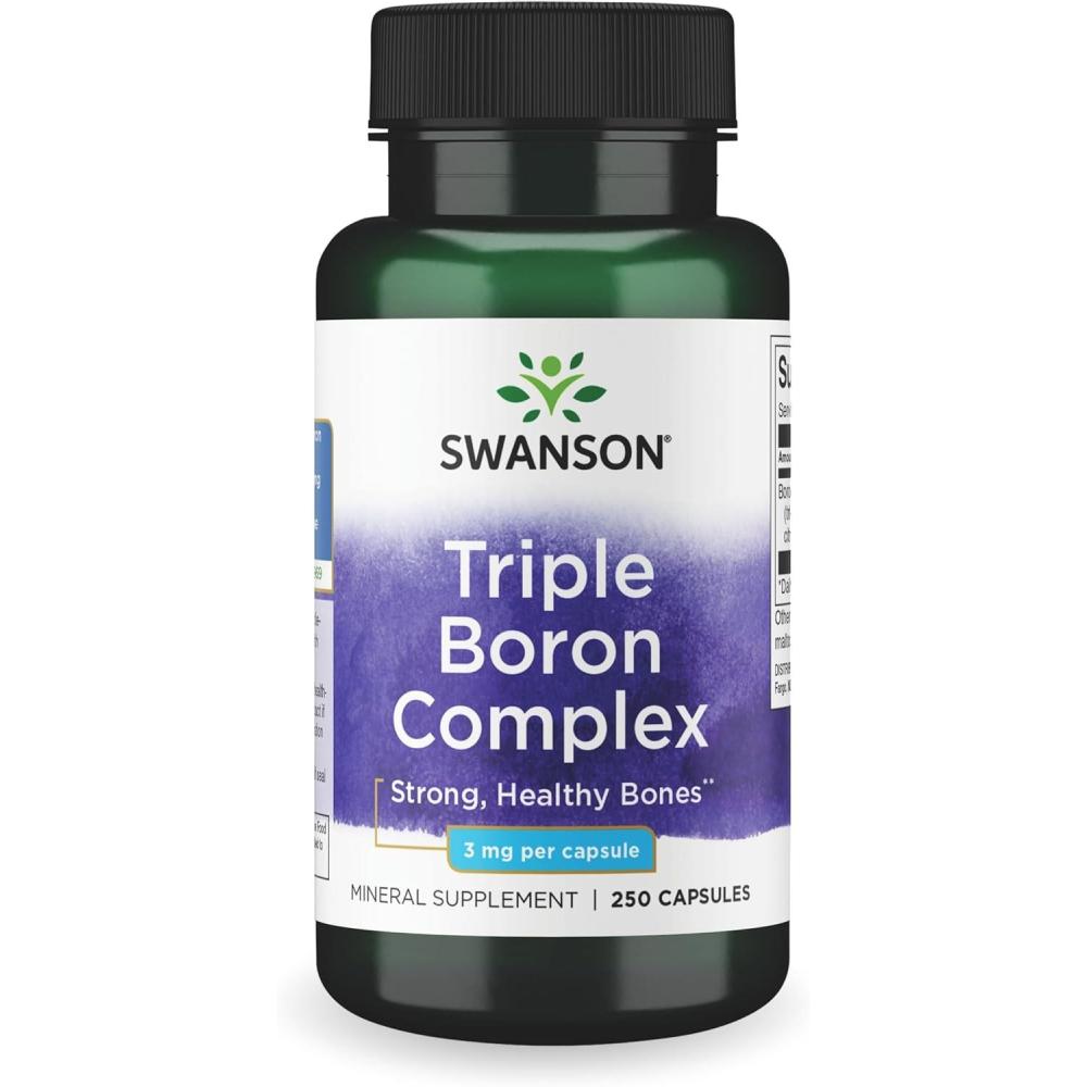 imageSwanson Triple Boron Complex  Bone Health and Joint Support Mineral Supplement  Citrate Aspartate Glycinate 250 Capsules