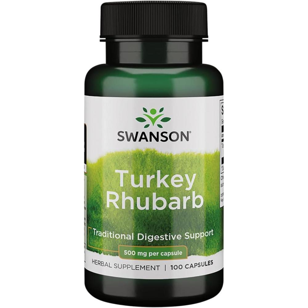 imageSwanson Turkey Rhubarb  Traditional Herbal Supplement Promoting Digestive Support ampamp Gastrointestinal Health  Natural Formula  100 Capsules 500mg Each