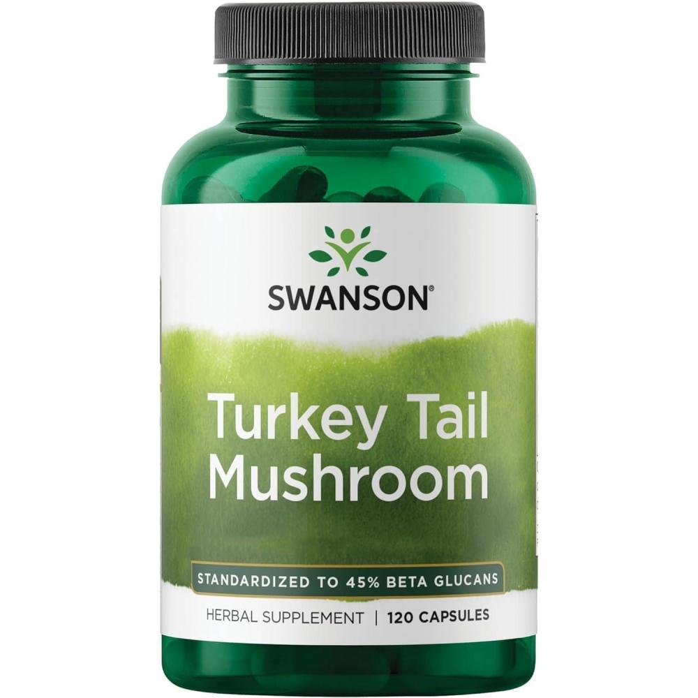 imageSwanson Turkey Tail Mushroom  Herbal Supplement Promoting Immune System ampamp Cellular Health  Natural Formula Promoting Liver Function ampamp Defense  120 Capsules 500 mg