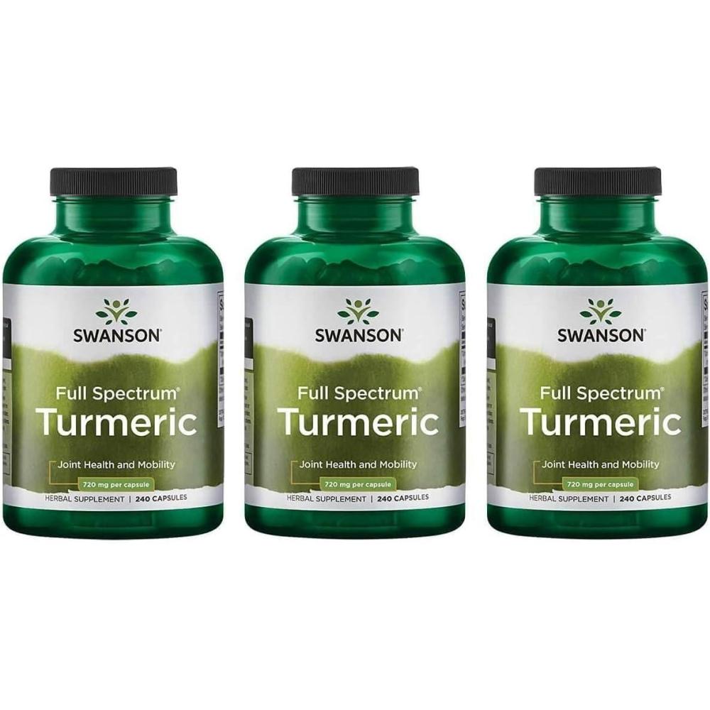imageSwanson Turmeric 720 Milligrams 30 Capsules240 Count Pack of 3