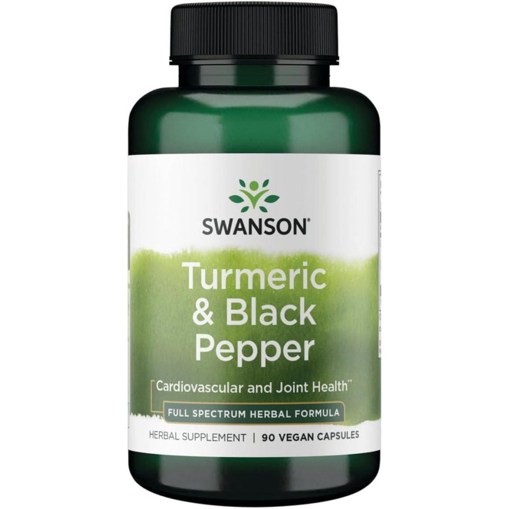imageSwanson Turmeric ampamp Black Pepper  Organic Joint Health Heart Health Digestion ampamp Liver Support Supplement  Natural Formula for Enhanced Bioavailability ampamp Absorption  60 Veggie Capsules 4 Pack90 Count Pack of 1