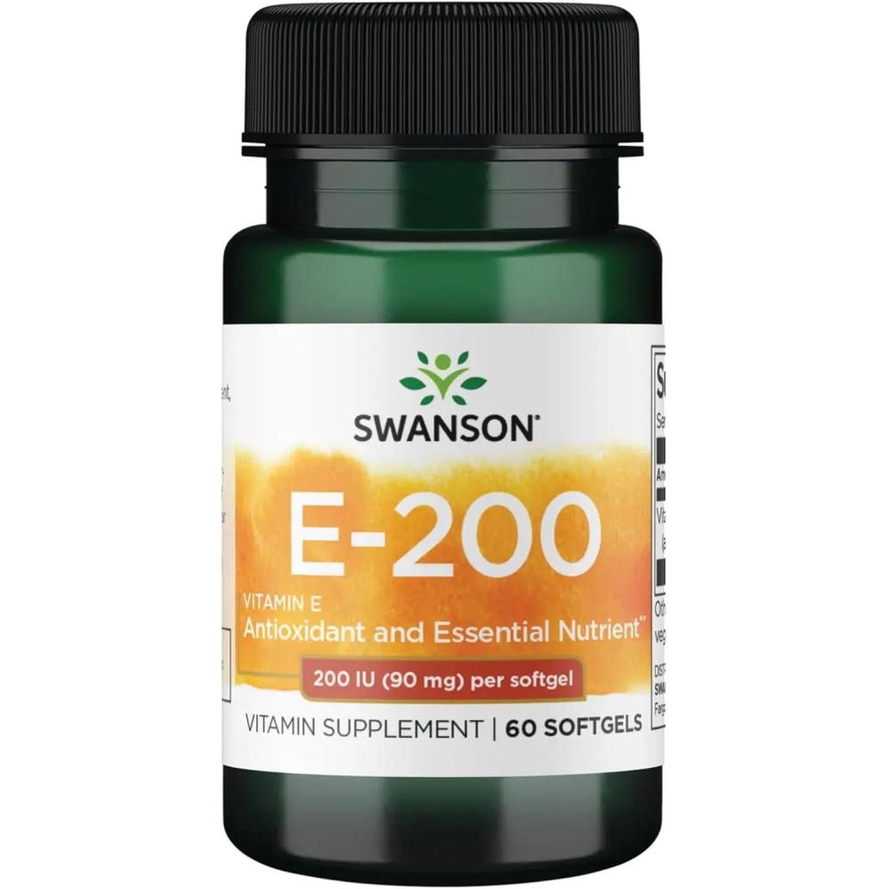 imageSwanson Vitamin E 200 Iu 200 Iu 90 Milligrams 60 Sgels