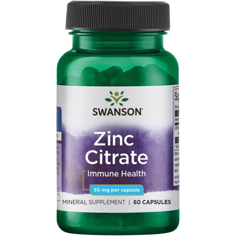 imageSwanson Zinc Citrate 30 Milligrams 60 Capsules