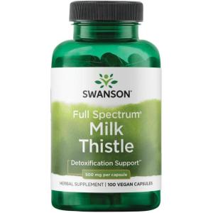 Full Spectrum Milk Thistle 500 mg 100 Caps(100 Count (Pack of 1))