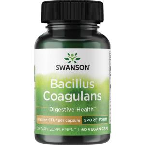 Swanson Bacillus Coagulans – Natural Probiotic Supplement Supporting Digestive Health w/ 6 Billion CFU – May Support GI & Overall Gut Health – (60 Veggie Capsules)(60 Count (Pack of 1))