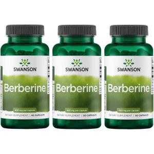Swanson Berberine – Supports Metabolic Health & Heart Health* – Contains Standardized Berberine HCl – Non-GMO & Gluten-Free – 60 Vegan Capsules(180 Count (Pack of 1))