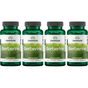 Swanson Berberine – Supports Metabolic Health & Heart Health* – Contains Standardized Berberine HCl – Non-GMO & Gluten-Free – 60 Vegan Capsules(240 Count (Pack of 1))