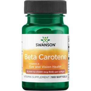 Swanson Beta-Carotene (Vitamin A) 25000 Iu (7500 mcg) 100 Sgels(100 Count (Pack of 1))