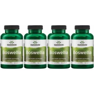 Swanson Boswellia Joint Flexibility Movement Support Ayurvedic Herb (boswellia serrata resin) 400 mg per Capsule 800 mg per Serving 100 Count(100 Count (Pack of 4))