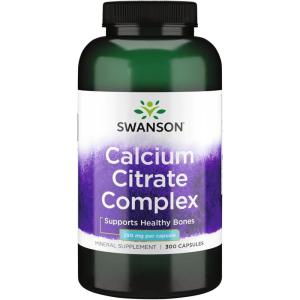 Swanson Calcium Citrate Complex Muscle Bone Health Support Mineral Supplement 300 Capsules