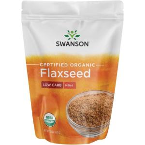 Swanson Certified Organic Milled Flaxseed 15 Ounce (425 g) Pwdr