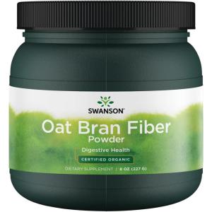 Swanson Certified Organic Oat Bran Fiber 8 Ounce (227 g) Pwdr
