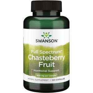 Swanson Chasteberry Fruit – Herbal Supplement Promoting Women’s Health & Menopausal & Menstrual Support – May Support Balance & Skin Health – (120 Capsules, 400mg Each)