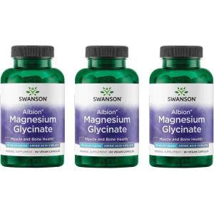 Swanson Chelated Magnesium 133 Milligrams 90 Capsules (2 Pack)(90 Count (Pack of 3))