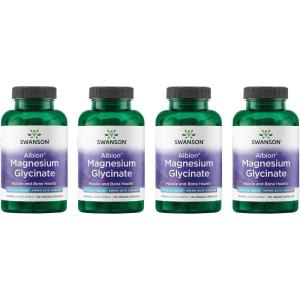 Swanson Chelated Magnesium 133 Milligrams 90 Capsules (2 Pack)(90 Count (Pack of 4))