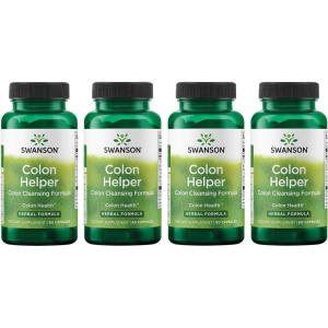 Swanson Colon Helper – Promotes Digestive Health Using Vervain, Goldenseal Root, Slippery Elm Bark & More – Herbal Supplement Aiding Healthy Eliminations – (60 Capsules) (2 Pack)(60 Count (Pack of 4))
