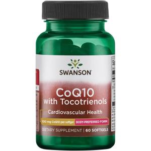 Swanson Coq10 100 Milligrams with 10 Milligrams Tocotrienols 100 Milligrams 60 Sgels(60 Count (Pack of 1))