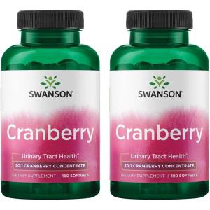 Swanson Cranberry – Supports Urinary Tract Health, Bladder Control, and Promotes Healthy Kidney Function – Supplement Made with 20:1 Juice Concentrate – (180 Softgels)(360 Count (Pack of 1))