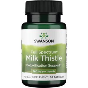 Swanson Full Spectrum Milk Thistle 500 Milligrams 30 Capsules(30 Count (Pack of 1))