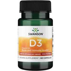 Swanson High Potency Vitamin D-3 1000 Iu (25 mcg) 60 Capsules