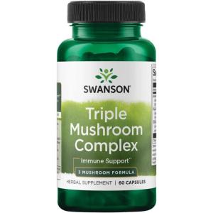 Swanson High-Potency Triple Mushroom Standardized Complex 60 Capsules
