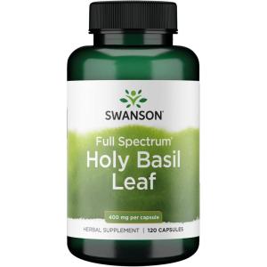 Swanson Holy Basil Leaf (Tulsi) – Stress Support and Well-Being Supplement – (120 Capsules, 800mg Per Serving)