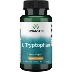 Swanson L-Tryptophan – Amino Acid Supplement – Rest & Relaxation – (60 Capsules, 500mg Each)(60 Count (Pack of 1))
