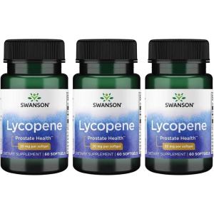 Swanson Lycopene-Natural Men’s Health Supplement Promoting Prostate & Heart Health, Supports Blood Pressure Within a Normal Range (60 Softgels)(60 Count (Pack of 3))