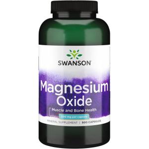 Swanson Magnesium Bone & Muscle Health Support 200 Milligrams (2 Caps per 400 mg Serving Magnesium Oxide) 500 Capsules