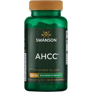 Swanson Maximum Strength AHCC – Promoting Advanced Immune Support – Natural Supplement Aiding NK Cells & Liver Support – (60 Veggie Capsules, 500mg Each)