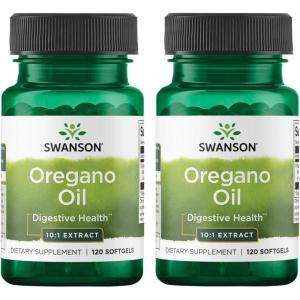Swanson Oregano Oil 10:1 Extract-Natural Supplement Promoting Digestive Health-Respiratory & Urinary Tract Health Support (120 Softgels, 150mg Each)(120 Count (Pack of 2))