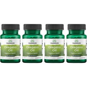 Swanson Oregano Oil 10:1 Extract-Natural Supplement Promoting Digestive Health-Respiratory & Urinary Tract Health Support (120 Softgels, 150mg Each)(120 Count (Pack of 4))