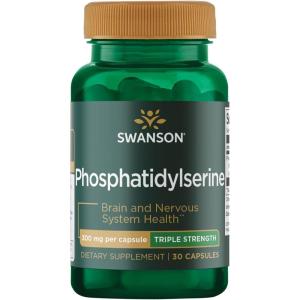 Swanson Phosphatidylserine Memory Brain and Cognitive Health Support Phospholipid Triple-Strength Complex Supplement 300 mg 30 Capsules