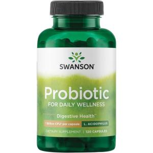 Swanson Probiotic – Digestive Health Supplement w/ 1 Billion CFU per Capsule – Natural Formula Supporting Bowel Regularity & Daily Wellness – (120 Capsules)(120 Count (Pack of 1))