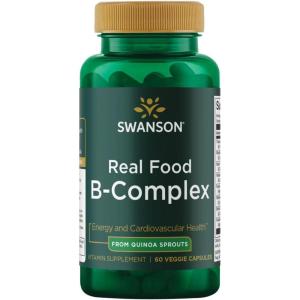 Swanson Real Food Vitamin B-Complex 60 Veg Capsules