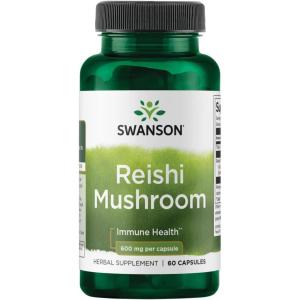 Swanson Reishi Mushroom Immune Function Mood Support 600 Milligrams 60 Capsules
