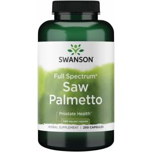 Swanson Saw Palmetto – Herbal Supplement Promoting Male Prostate Health Support – Natural Hair Supplement & Urinary Health Support (540 mg 250 Capsules)(250 Count (Pack of 1))