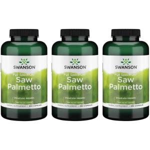 Swanson Saw Palmetto – Herbal Supplement Promoting Male Prostate Health Support – Natural Hair Supplement & Urinary Health Support (540 mg 250 Capsules)(250 Count (Pack of 3))