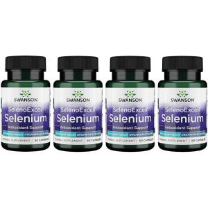 Swanson Selenoexcell Selenium 200 mcg 60 Capsules (4 Pack)