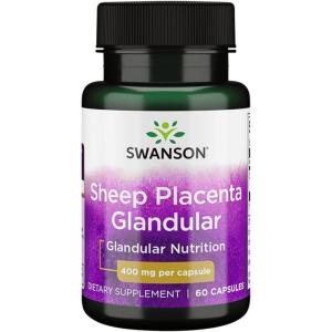 Swanson Sheep Placenta Glandular Substance 400 Milligrams 60 Capsules