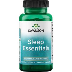 Swanson Sleep Essentials Includes GABA and Melatonin – 60 Veg Capsules