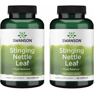 Swanson Stinging Nettle Leaf (Urtica Dioica) – Herbal Supplement Promoting Urinary Tract & Respiratory Health Support – May Support Healthy Fluid Balance – (120 Capsules)(120 Count (Pack of 2))