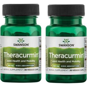 Swanson Theracurmin – Herbal Supplement Supporting Joint Health & Mobility – Formulated for High Absorption – (30 Capsules, 100mg Each)(30 Count (Pack of 2))