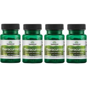 Swanson Theracurmin – Herbal Supplement Supporting Joint Health & Mobility – Formulated for High Absorption – (30 Capsules, 100mg Each)(30 Count (Pack of 4))
