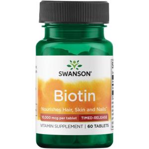 Swanson Timed-Release Biotin 10Vitamin 000 mcg 60 Tabs