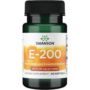 Swanson Vitamin E 200 Iu 200 Iu (90 Milligrams) 60 Sgels