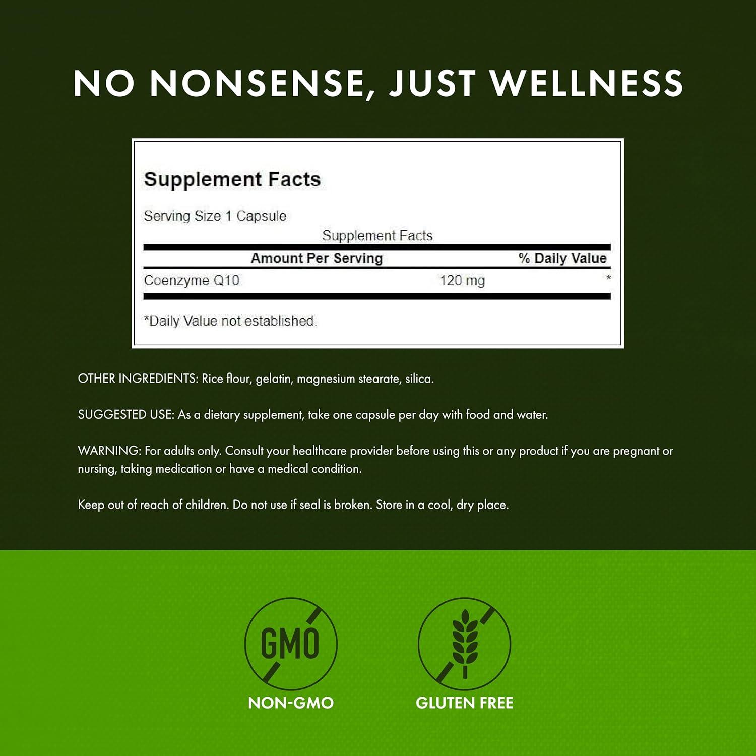 imageSwanson CoQ10 Helps Promote Heart Health Energy Support ampamp Aids Overall Cardiovascular System Health Helps Maintain Coenzyme Q10 Supplement 100 Capsules 120mg Each100 Count Pack of 1