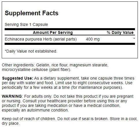 imageSwanson Echinacea 400 Milligrams 180 Capsules