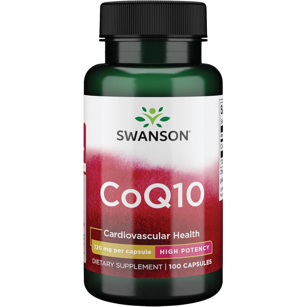imageSwanson CoQ10 Helps Promote Heart Health Energy Support ampamp Aids Overall Cardiovascular System Health Helps Maintain Coenzyme Q10 Supplement 100 Capsules 120mg Each100 Count Pack of 1